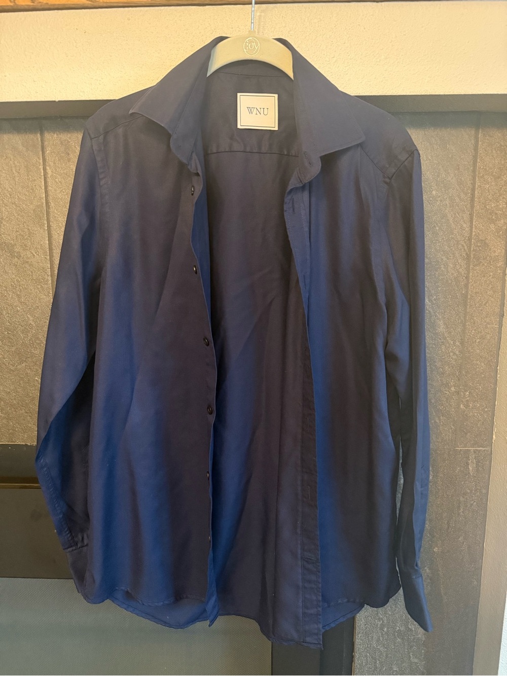WNU 2 Women's Navy and black Button-Down sateen Shirts